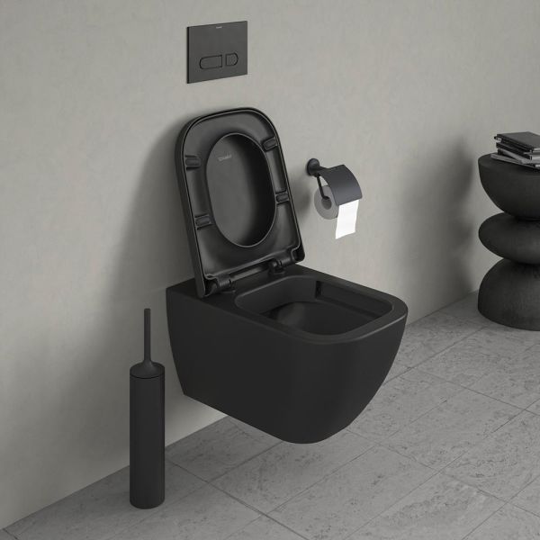 Duravit Happy D.2 WC-Sitz mit Absenkautomatik, abnehmbar, anthrazit matt