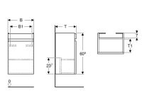 Vorschau: Geberit Renova Plan Unterschrank 50cm für Handwaschbecken, 1 Tür