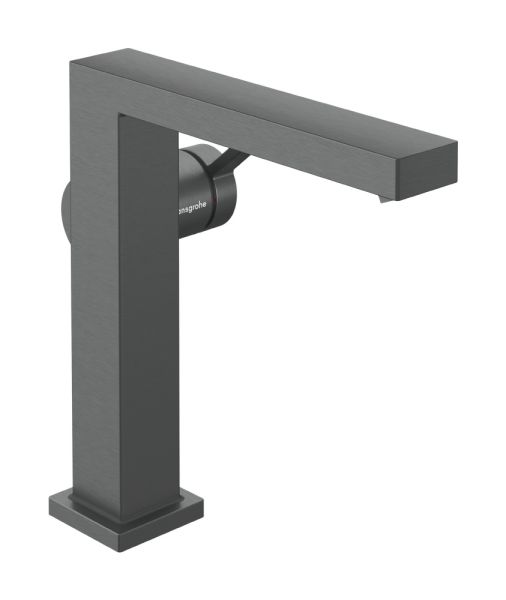 hansgrohe Tecturis E Waschtischarmatur 150 Fine CoolStart EcoSmart+, Push-Open Garnitur, brushed bla