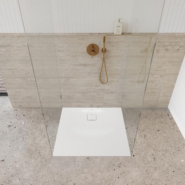 Kaldewei Aluvia SolidLite Duschwanne quadratisch mit Invisible Grip, weiß