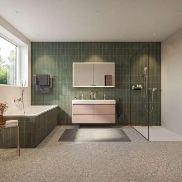 Laufen Ilon Spiegelschrank 1200 mit umlaufender LED-Beleuchtung, edelstahl gebürstet