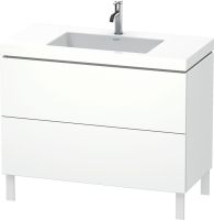 Vorschau: Duravit L-Cube c-bonded Set bodenstehend 100x48cm, Vero Air Waschtisch, 2 Schubladen, mit Hahnloch, weiß, LC6938O1818