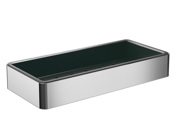 emco loft Schwammkorb mit herausnehmbarem Einsatz, chrom/schwarz 054500502