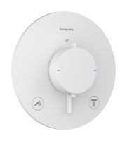 Vorschau: hansgrohe Ecostat Comfort S Thermostat Unterputz für 2 Funktionen weiß matt 33715700 