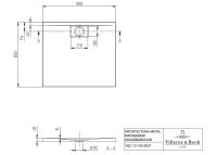 Vorschau: Villeroy&Boch Architectura MetalRim Duschwanne, 90x80cm UDA9080ARA248V-01