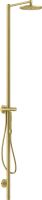 Axor Starck Duschsäule mit Thermostat und Kopfbrause 240 1jet, brushed brass 12672950