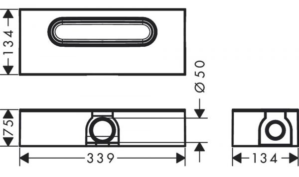 Hansgrohe uBox universal Grundkörper Duschrinnen Ablaufgehäuse für Standardinstallation