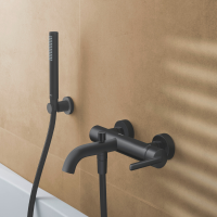 Duravit Balcoon Einhebel-Wannenmischer Aufputz, schwarz matt BA5230000046