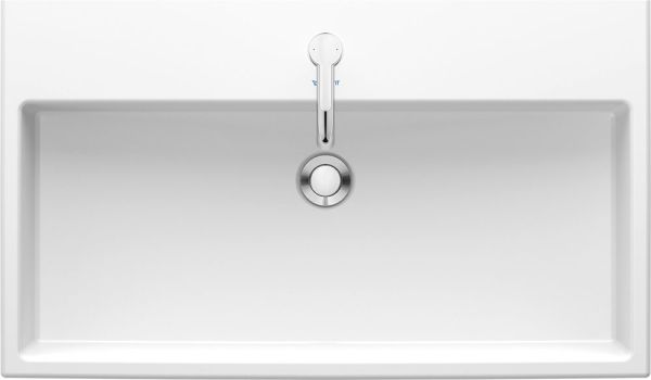 Duravit Vero Air Waschtisch 80x47cm, mit 1 Hahnloch, mit Überlauf, WonderGliss, geschliffen, weiß 23508000271