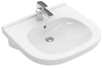 Villeroy&Boch ViCare Waschbecken mit 1 Hahnloch, barrierefrei, weiß, 56x55cm 41195501