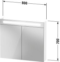 Vorschau: Duravit No.1 Spiegelschrank 80x70cm, mit LED-Beleuchtung und 2 Türen