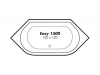 Vorschau: Polypex EASY 1500 Eckbadewanne 150x150cm