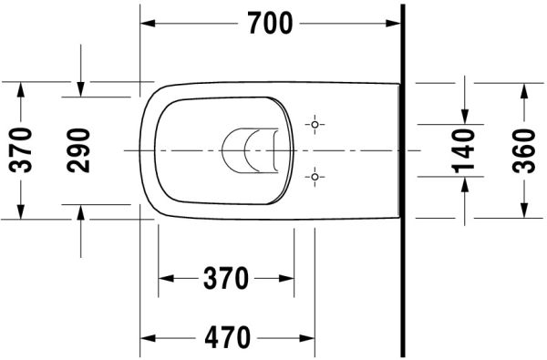 Duravit DuraStyle Wand-WC 70x37cm, eckig, weiß 25590900001