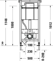 Vorschau: Duravit DuraSystem Installationselement Trockenbau für WC Standard, 50x115cm