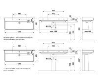 Vorschau: Laufen Pro S Waschtisch 120x46,5cm mit Überlauf, weiß
