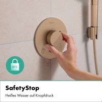 Vorschau: hansgrohe Ecostat Comfort S Thermostat, 2 Funktionen mit Sicherungskombination, brushed bronze