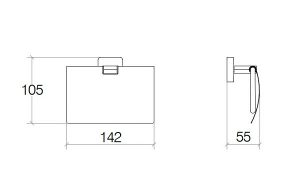 Lineabeta DADO Toilettenpapierhalter mit Deckel 61205.29