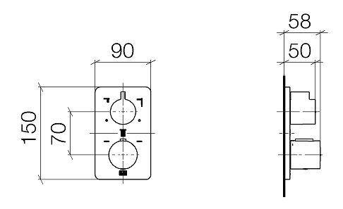 Dornbracht LULU UP-Thermostat mit Dreiwege-Mengenregulierung