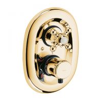 Kludi 1926 Unterputz-Thermostatarmatur mit Absperrventil, vergoldet 23kt