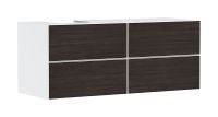 Vorschau: Hansgrohe Xevolos E Unterschrank 137cm für Aufsatzwaschtisch links mit Konsole, 4 Schubkästen