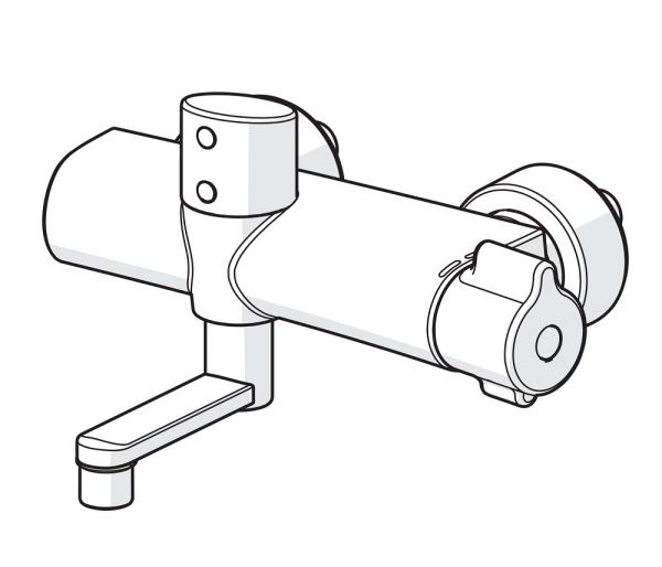 Hansa Hansaclinica Waschtisch-Elektronik-Thermostat-Batterie, Batteriebetrieb, 186mm, chrom