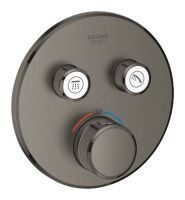 Grohe Grohtherm SmartControl Thermostat, 2 Absperrventile, wassersparend, hard graphite gebürstet