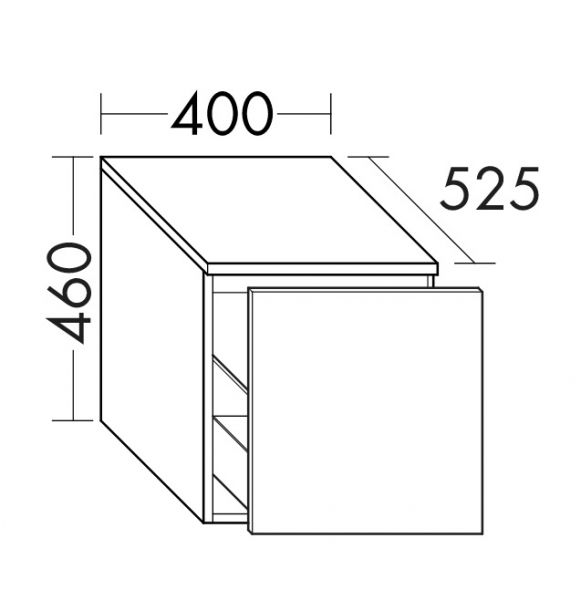 Burgbad Cube Unterschrank 40x52,5cm, 1 Auszug