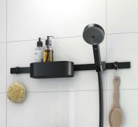 Vorschau: Hansgrohe WallStoris Push-Duschkopfhalterung, schwarz matt 27917670