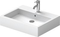 Vorschau: Duravit Vero Aufsatzbecken 59,5x46,5cm rechteckig, mit Überlauf, mit 1 Hahnloch, weiß 0452600000