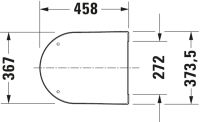 Vorschau: Duravit Balcoon WC-Sitz D-Form überlappend, ohne Absenkautomatik, weiß