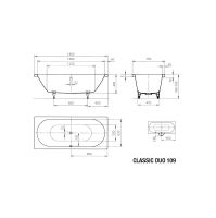 Vorschau: Kaldewei Classic Duo Rechteck Badewanne 180x75cm Mod. 109