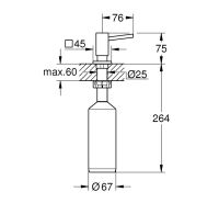 Vorschau: Grohe Cube Spülmittelspender, Vorratsbehälter 0,5 Liter