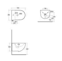 Vorschau: Kludi RESA D Wand-Bidet 52cm, weiß