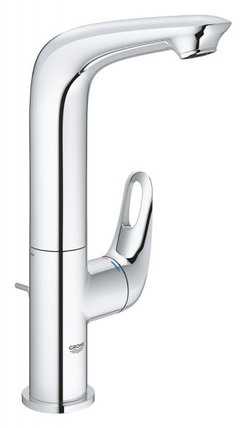 Grohe Eurostyle Einhand-Waschtischbatterie mit Ablaufgarnitur, offener Hebelgriff, L-Size, chrom