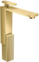 Axor Edge Einhebel-Waschtischmischer 280 mit Push-Open, Diamantschliff, polished gold optic 46031990
