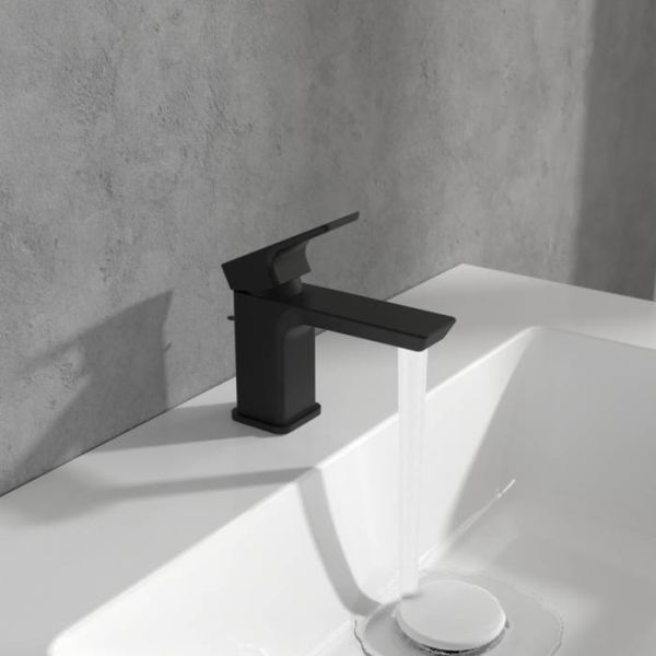 Villeroy&Boch Subway 3.0 Einhebel-Waschtischarmatur, Ausladung 112mm schwarz matt