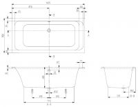 Vorschau: Villeroy&Boch Architectura Rechteck-Badewanne 170x80cm