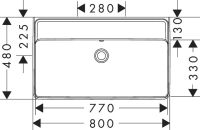 Vorschau: hansgrohe Xanuia Q Aufsatzwaschtisch 80x48cm, weiß