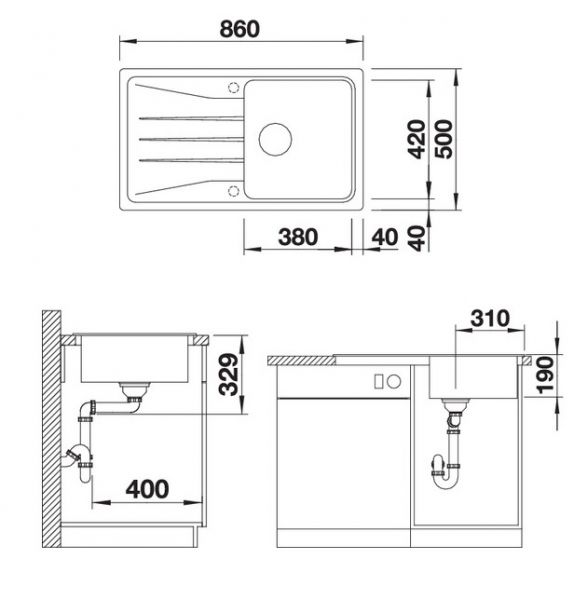 Blanco Sona 5 S Granitspüle SILGRANIT®