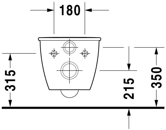 Duravit Darling New Wand-WC 48,5x36,5cm rund weiß 2549090000