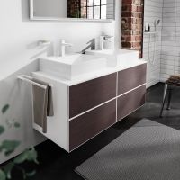 Vorschau: Hansgrohe Xevolos E Konsole 137cm für 2 Aufsatzwaschtische 50cm