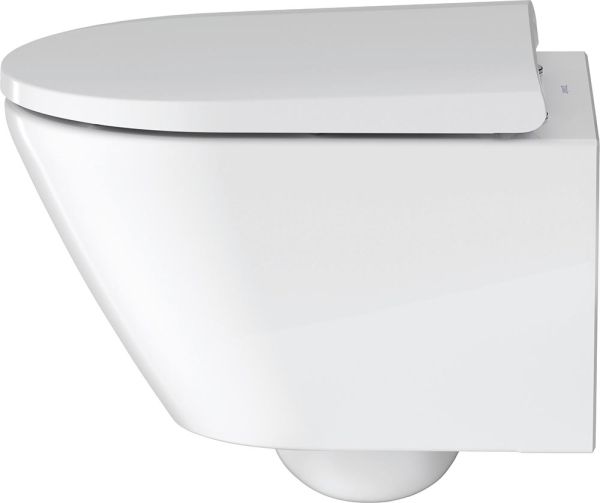 Duravit D-Neo Wand-WC 48x37cm, HygieneGlaze, rimless, Durafix, weiß