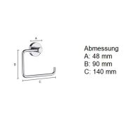 Vorschau: Smedbo Home Toilettenpapierhalter ohne Deckel, schwarz