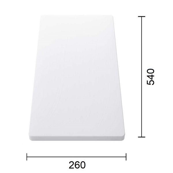 Blanco Schneidbrett aus Kunststoff 54x26cm, weiß