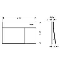Vorschau: hansgrohe iFrame Element E Betätigungsplatte, eckig, für 2-Mengen-Spülung