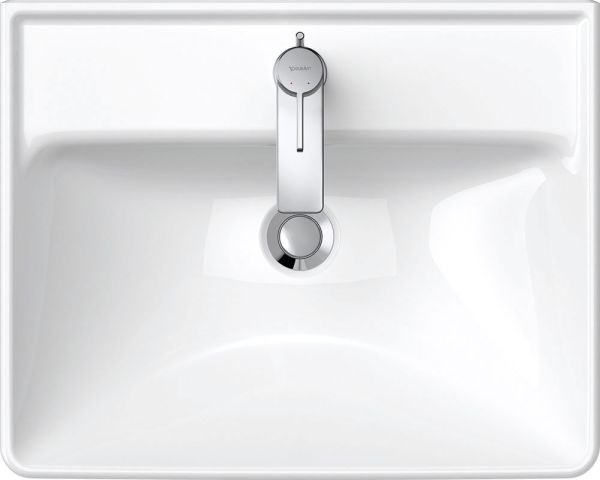 Duravit D-Neo Waschtisch rechteckig 55x44cm, mit Überlauf und WonderGliss, weiß 23665500001