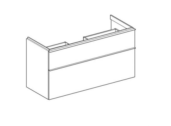 Geberit iCon Unterschrank für Waschtisch mit 2 Schubladen, Breite 120cm_1