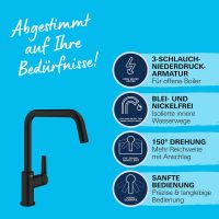 Vorschau: Grohe Start Wasserhahn Niederdruck, schwarz matt