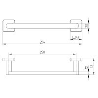 Vorschau: Avenarius Serie 240 Wannengriff 25cm, chrom 2403030010