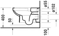 Vorschau: Duravit No.1 Wand-WC 54x36,5cm, oval, HygieneGlaze, rimless, weiß